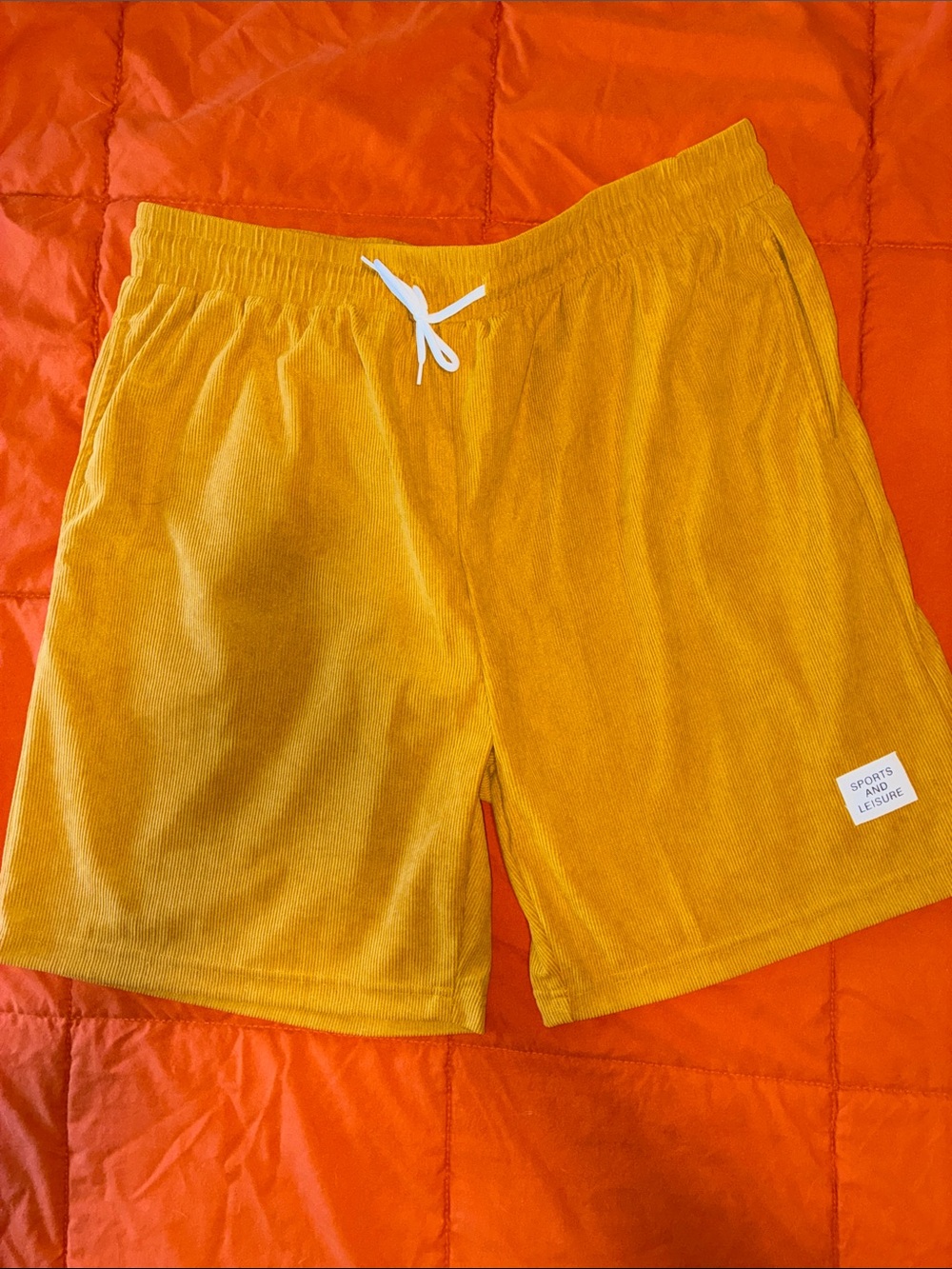 Men's Mustard Corduroy Shorts